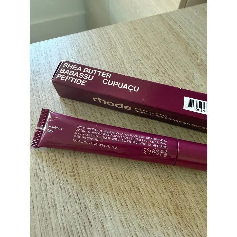 $20 New Rhode Peptide Lip Tint Raspberry Jelly Hailey Bieber Lip Treatment